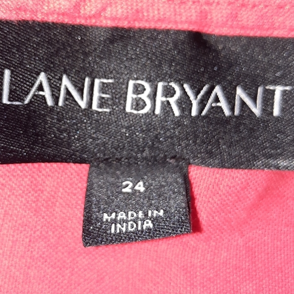 Lane Bryant Red Short Sleeve Blouse Size 24 - Picture 4 of 6